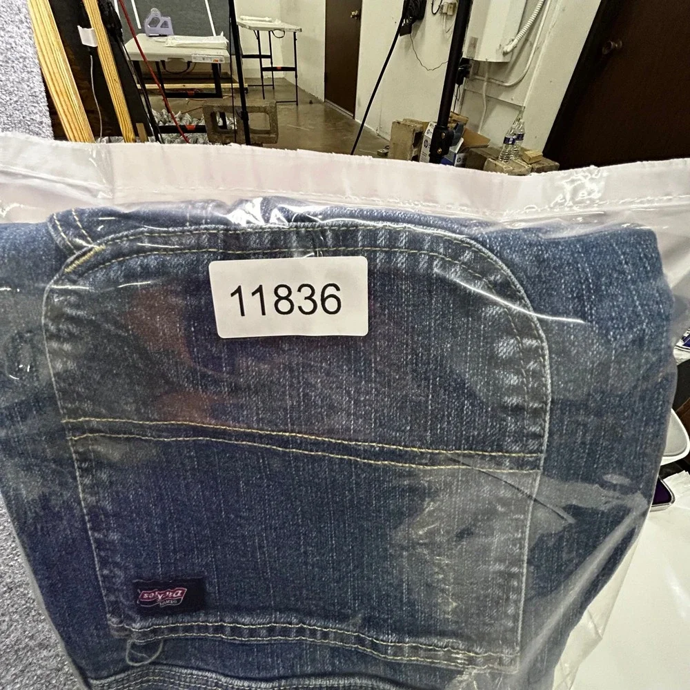 Dickies Carpenter Jeans Mens Size 36x32 Blue Denim Stretch Utility Workwear